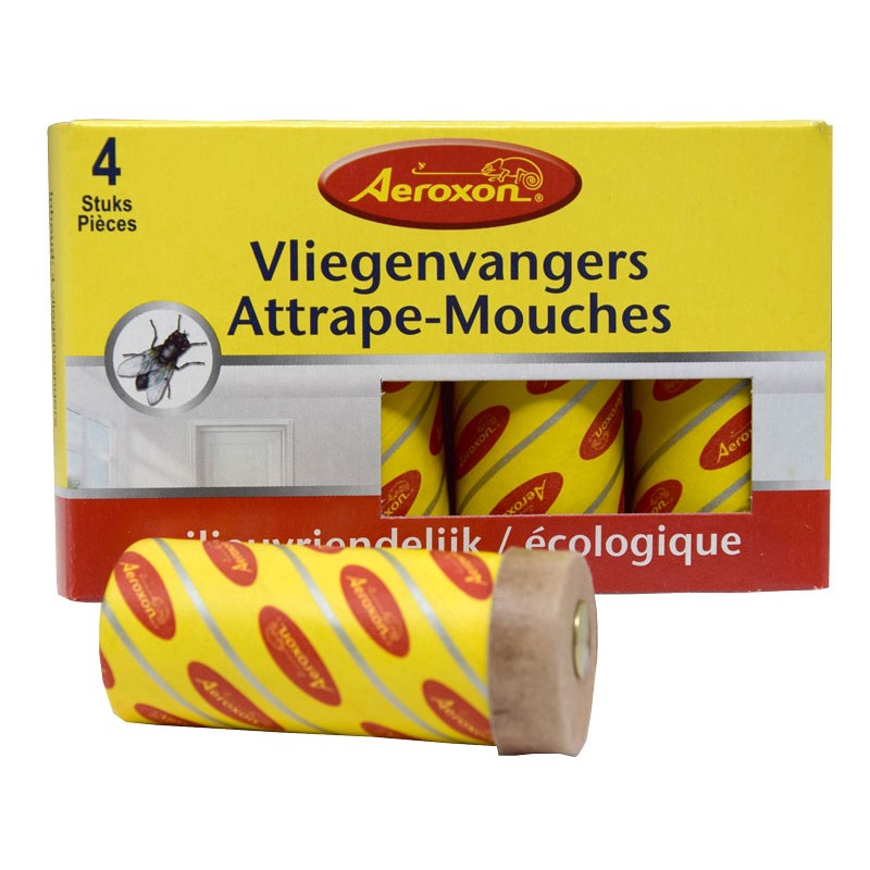 LIGHTSMAX Rubans de Mouche Collants Ruban de Papier Mouche Ruban de Papier Mouche  Mouche Bandes de Papier Intérieur et Extérieur Piège à Mouche Insectes Mouche  Piège Rouleau Appât à Mouche (Pack de